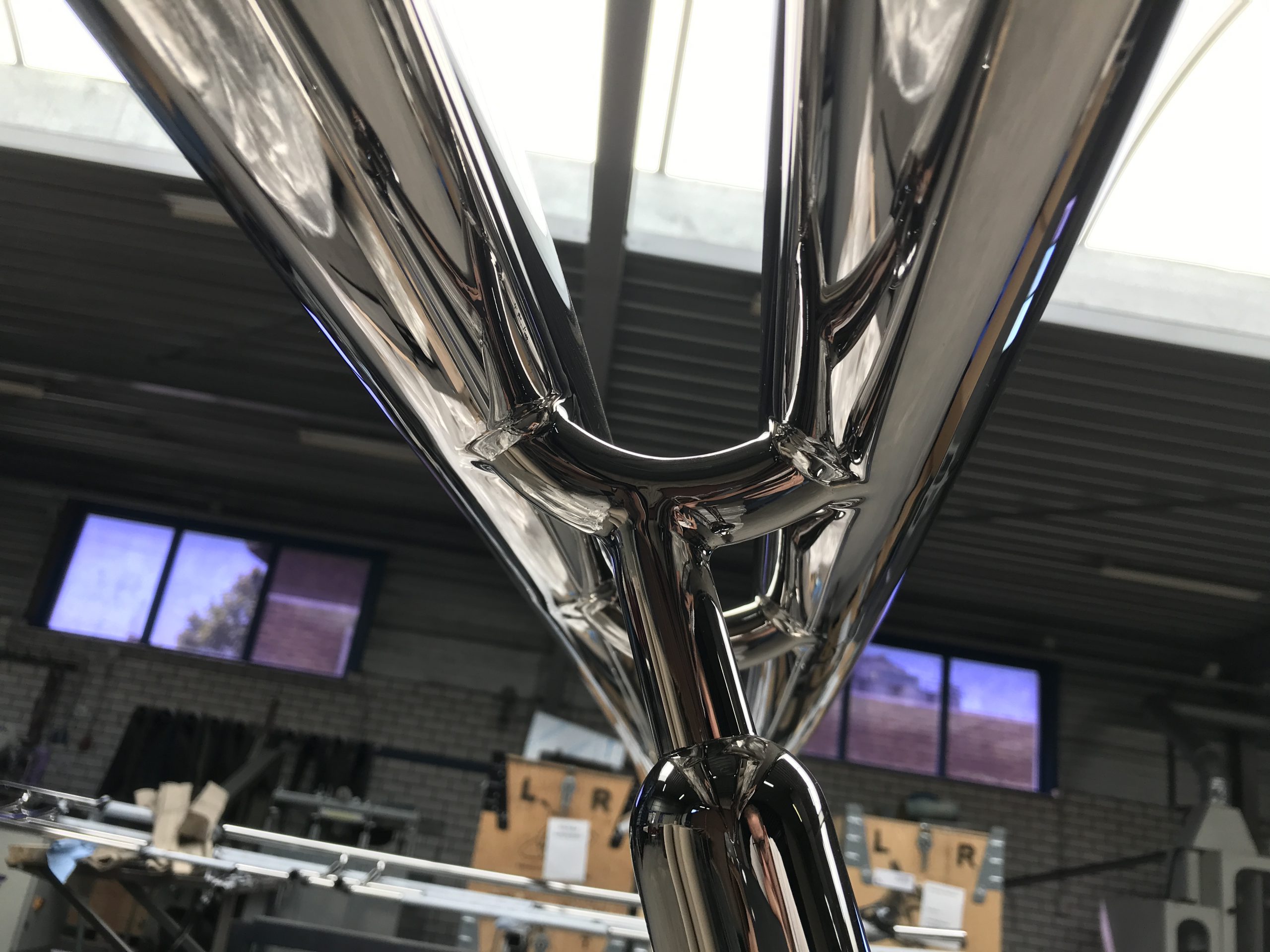 Handrail tube high-glos mirror polished stainless steel